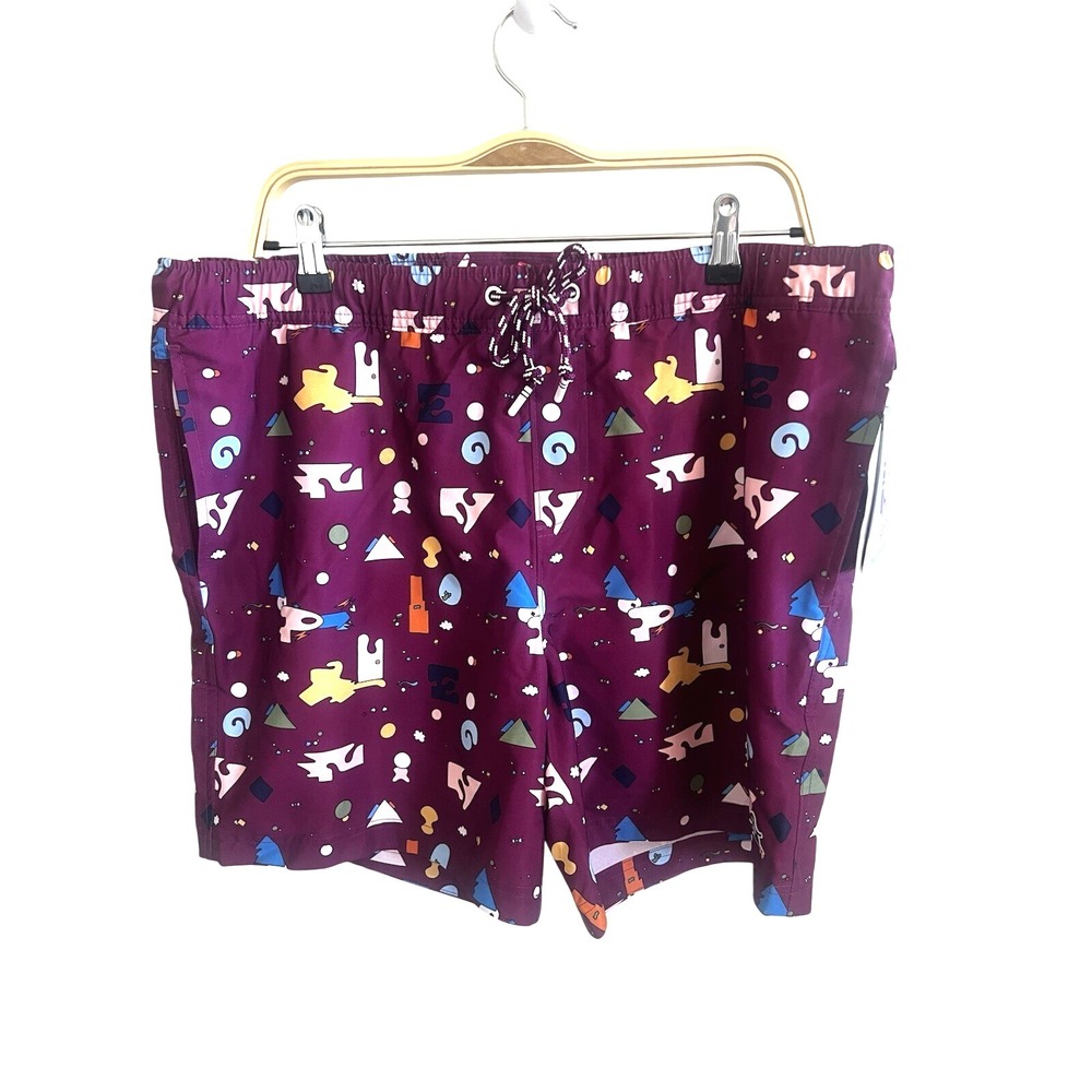 Original Penguin by‎ Munsingwear Purple Retro Swim Trunks - Size XL NWT spring